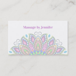 Massage Therapist Beautiful Mandala Business Cards
