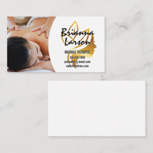 Massage Therapist   Beauty Logo Business Card