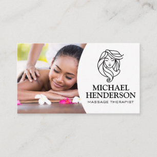 Massage Therapist   Beauty Salon Logo Business Card