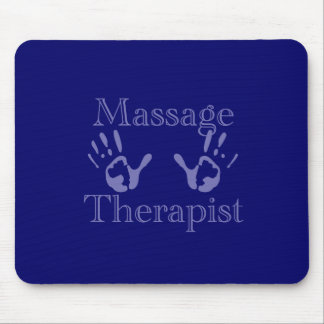 Massage Therapist: Blue Hand Prints Mouse Mat