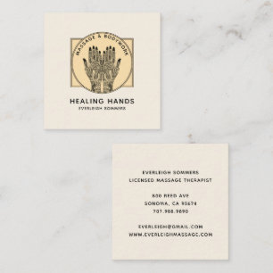 Massage Therapist Body Work Mehndi Henna Square Bu Square Business Card