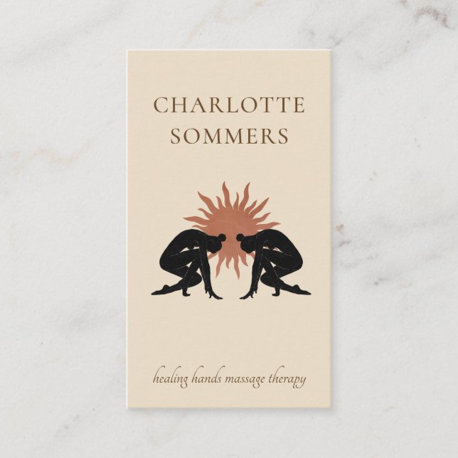 Massage Therapist  Business Card (Front)