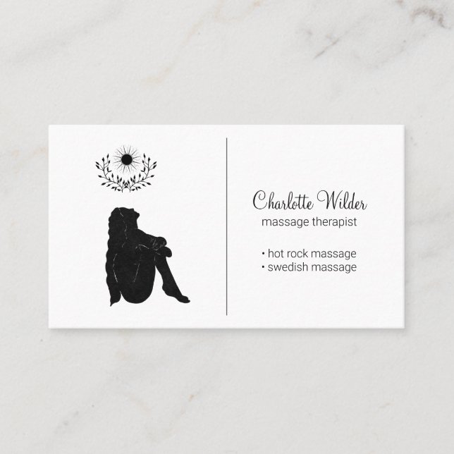Massage Therapist Business Card (Front)