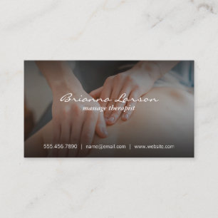 Massage Therapist Business Card