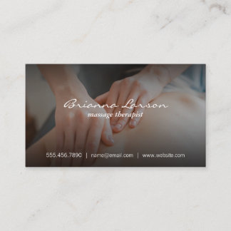 Massage Therapist Business Card