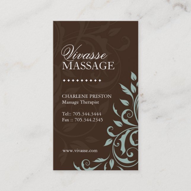 Massage Therapist Business Card (Front)