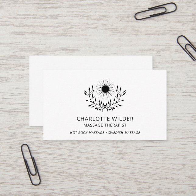 Massage Therapist  Business Card (Front/Back In Situ)
