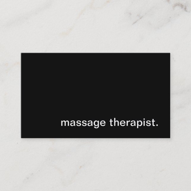 Massage Therapist Business Card (Front)