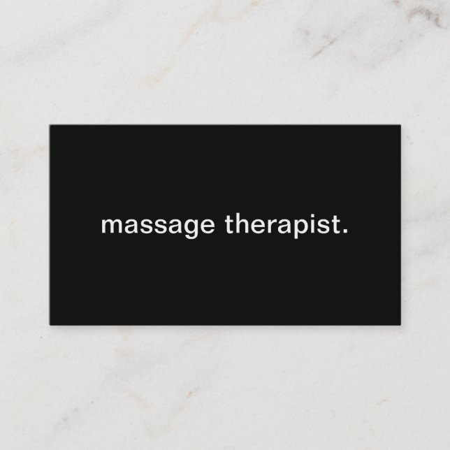 Massage Therapist Business Card (Front)