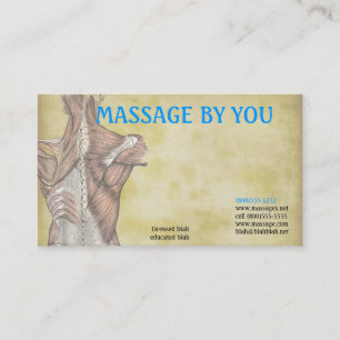 Massage therapist business card template