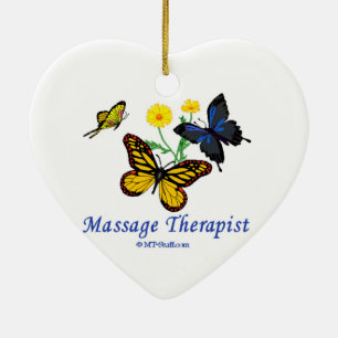 Massage Therapist Butterflies Ceramic Tree Decoration