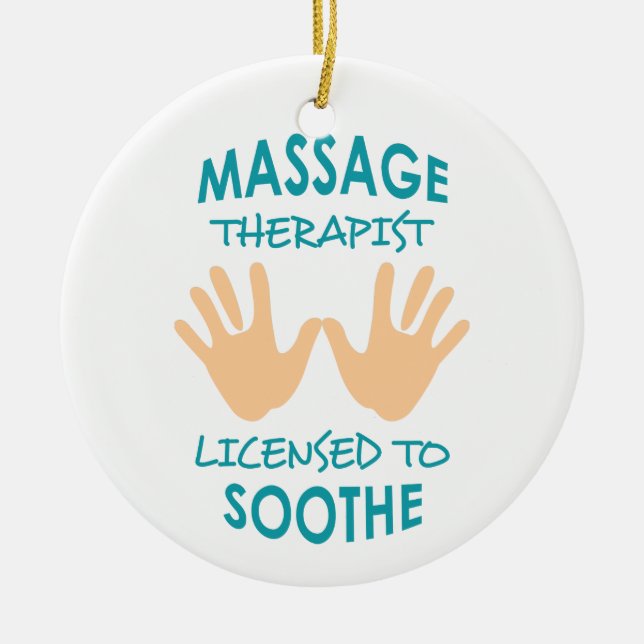 Massage Therapist Ceramic Tree Decoration (Front)
