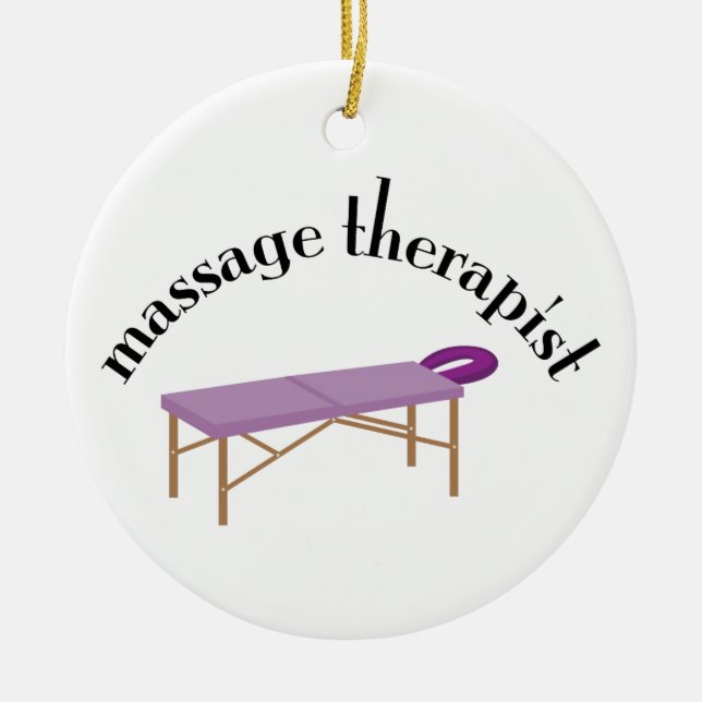 Massage Therapist Ceramic Tree Decoration (Front)