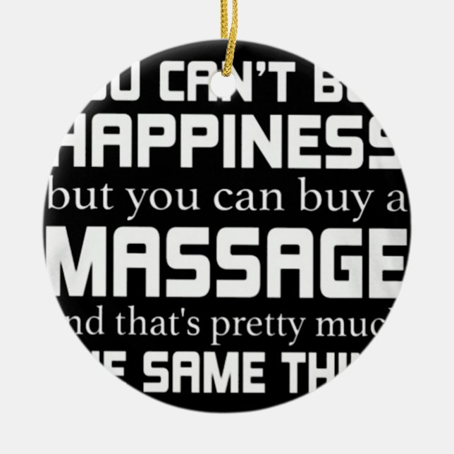 Massage Therapist Ceramic Tree Decoration (Front)