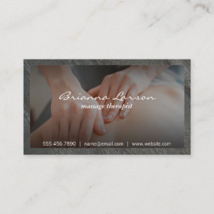 Massage Therapist Chiropractor Business Card