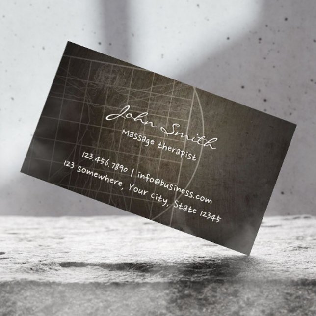 Massage Therapist Chiropractor Vintage Business Card (Creator Uploaded)