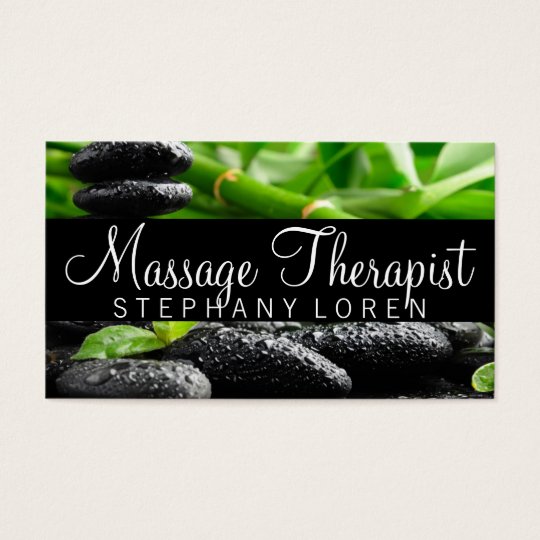 Massage Therapist, Clinic, Wellness Business Card