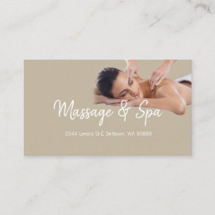 Massage Therapist, Clinic, Wellness Business Card