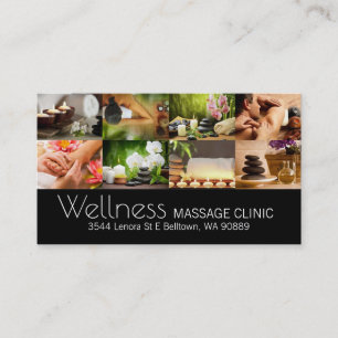 Massage Therapist, Clinic, Wellness Business Card