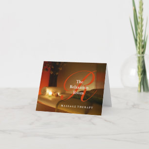 Massage Therapist Customisable Thank You Card