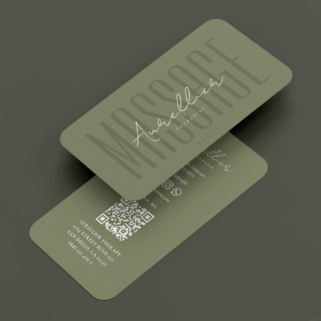 Massage Therapist Dark Sage Green Physiotherapist  Business Card (Massage Therapist Dark Sage Green Physiotherapist Business Card
☆★
☆★
☆★
☆★
☆★
(35394)
 | 
)