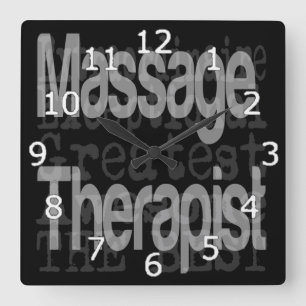 Massage Therapist Extraordinaire Square Wall Clock