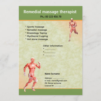 massage therapist flyer template