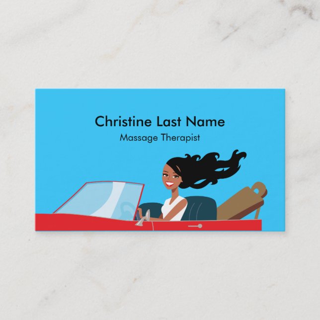 Massage Therapist Fun Biz Card 3 (Front)