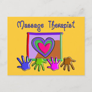 Massage Therapist Funky Artsy Design Gifts Postcard