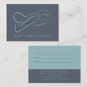 Massage Therapist Gift Certificate with Envelope Card