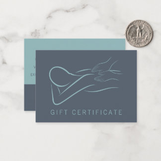 Massage Therapist Gift Certificate with Envelope Card