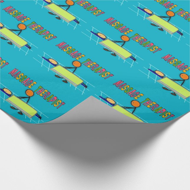 Massage Therapist Gift Wrapping Paper (Corner)