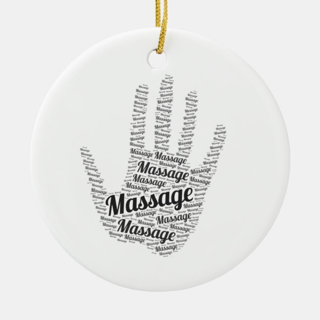 Massage Therapist Gifts Ceramic Tree Decoration (Front)