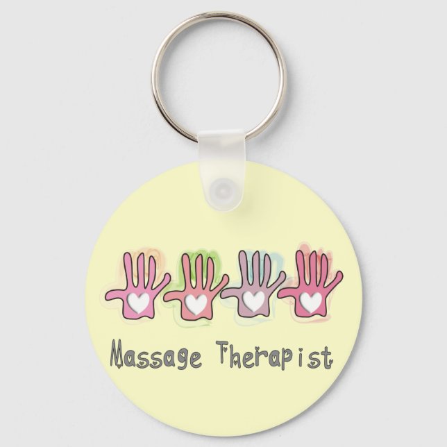 Massage Therapist  'Hands" Design Gifts Key Ring (Front)