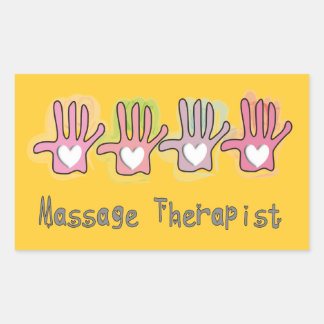 Massage Therapist 'Hands" Design Gifts Rectangular Sticker