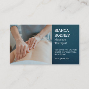 Massage Therapist Health and Wellness Business Card