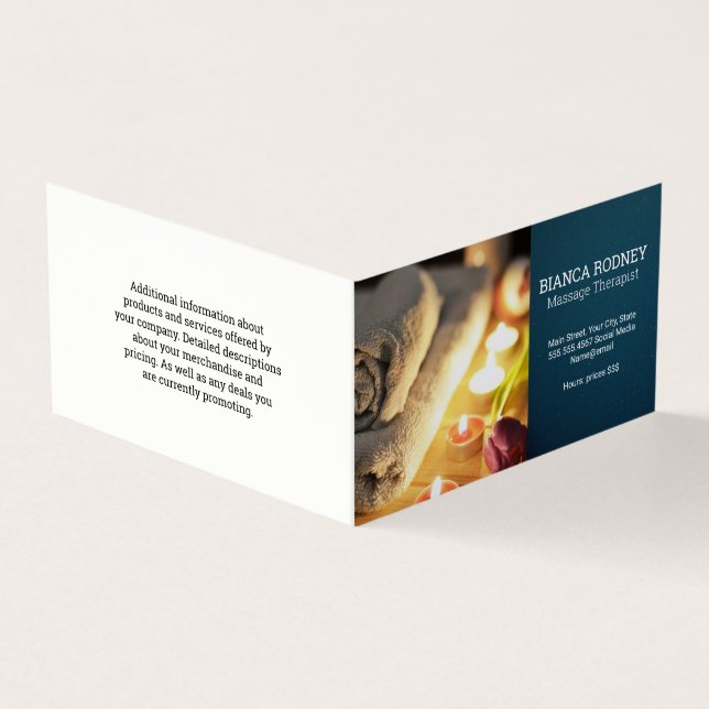 Massage Therapist | Health and Wellness | Spa Business Card (Outside)