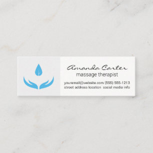 Massage Therapist Healthcare Mini Business Card
