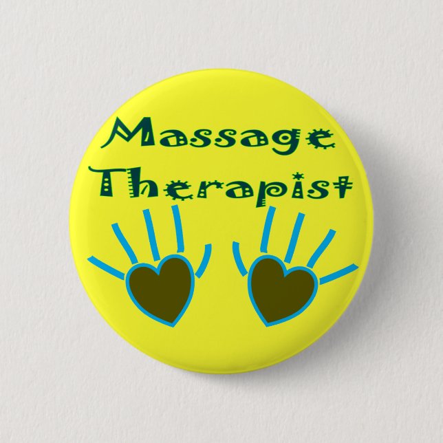 Massage Therapist Heart Hands Gifts 6 Cm Round Badge (Front)