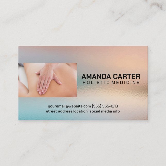 Massage Therapist | Holistic Medicine Business Card (Front)