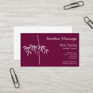 Massage Therapist Japanese Bamboo Business Card