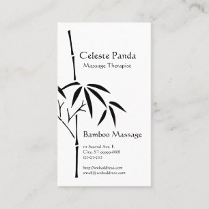 Massage Therapist Japanese Garden Bamboo Business Card