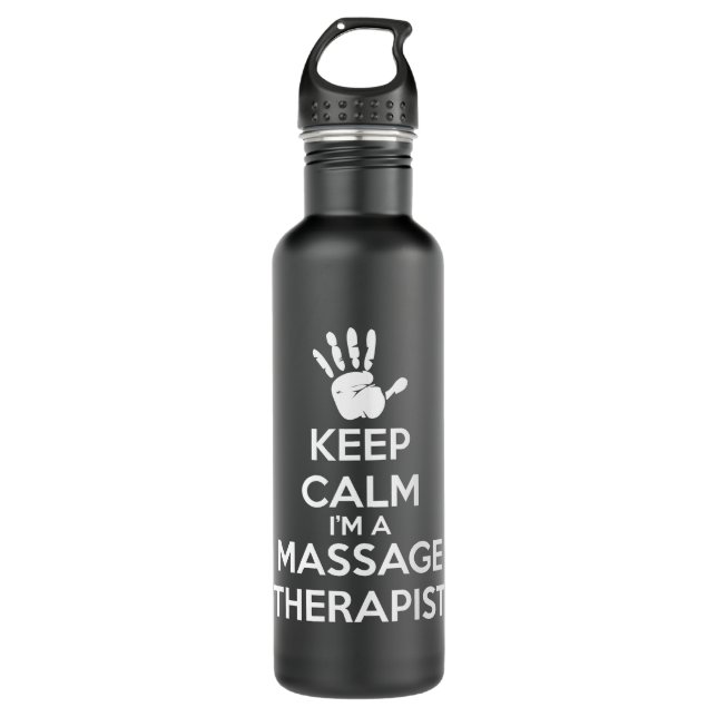 Massage Therapist - Keep Calm 710 Ml Water Bottle (Front)