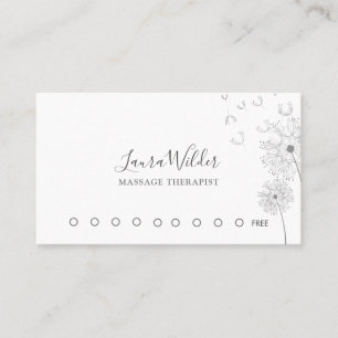Massage Therapist  Loyalty Card