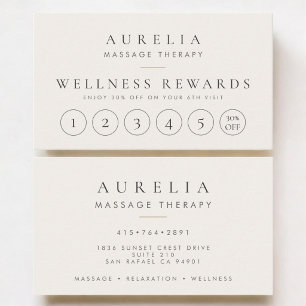 Massage Therapist Loyalty Card