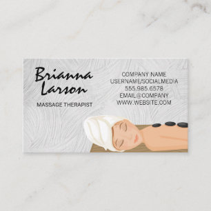 Massage Therapist   Massage Illustration Business Card