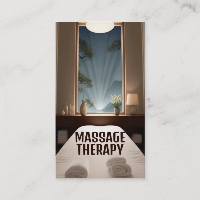 Massage Therapist Massage Room  Business Card (Front)