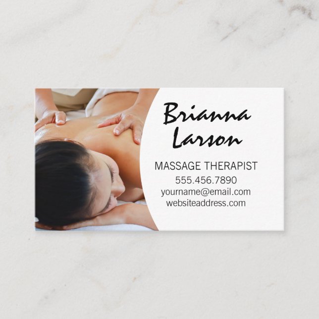 Massage Therapist | Massage Session  Business Card (Front)