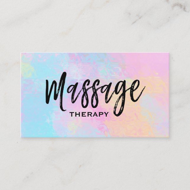 *~* Massage Therapist Massage Therapy Abstract Business Card (Front)