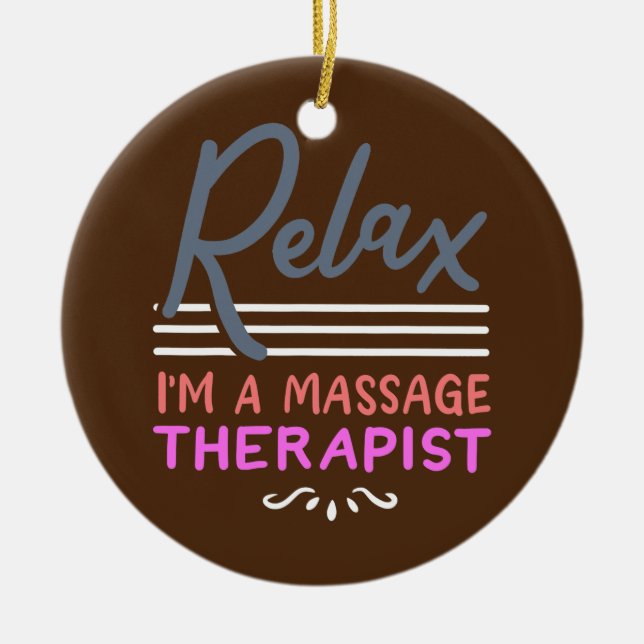 Massage Therapist Massage Therapy  Ceramic Tree Decoration (Front)